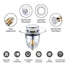 Load image into Gallery viewer, 1pc Metal Sink Drain Stopper